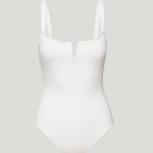 Babaton (Aritzia) notch bodysuit in white. Size XS. New without tags
